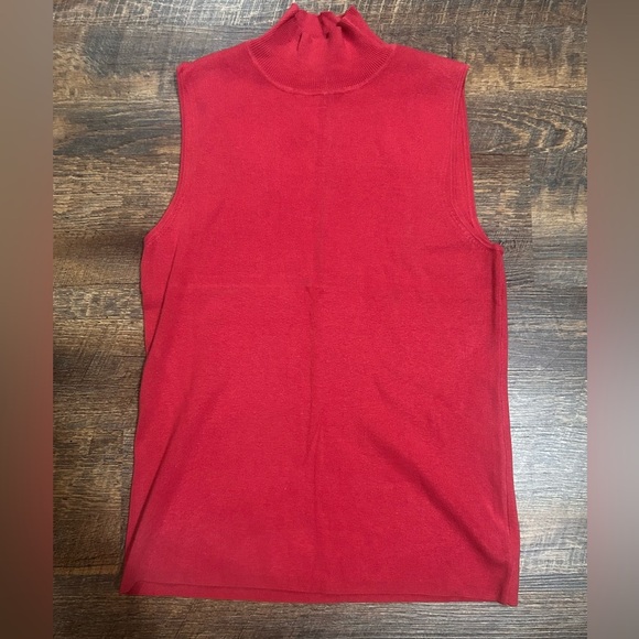 Chico’s Isabelle Mock Sweater Sleeveless Chico Size 1 Feverish - Picture 1 of 4